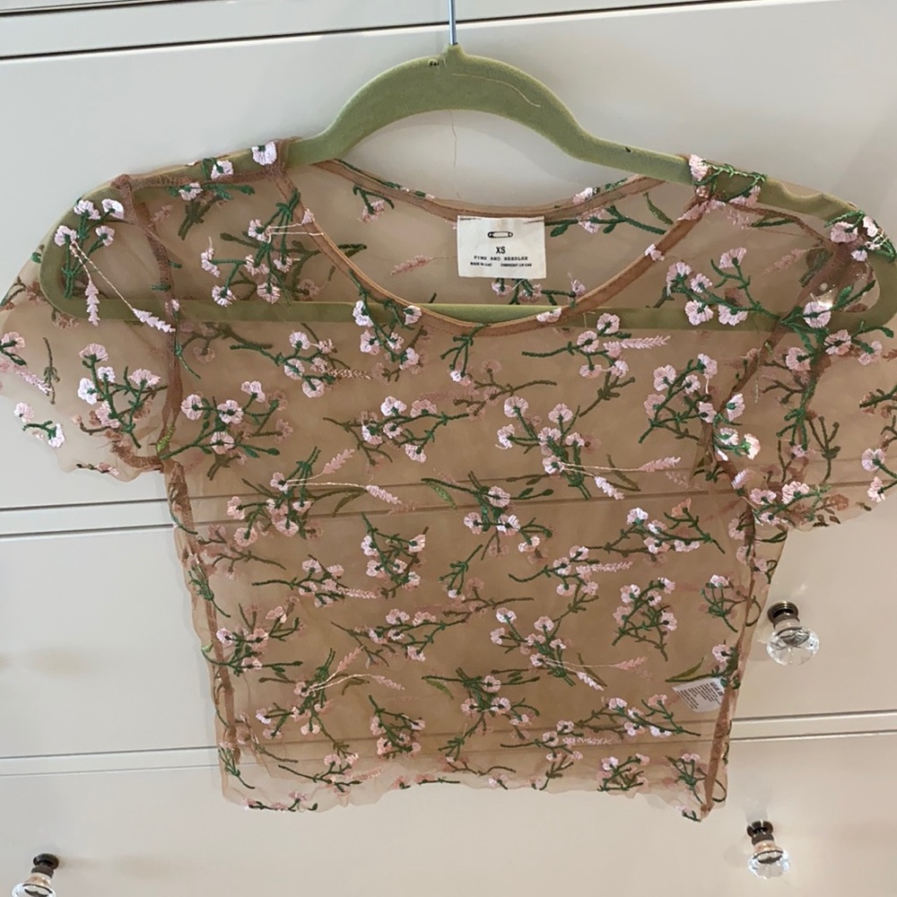 BEAUTIFUL see through embroidered top